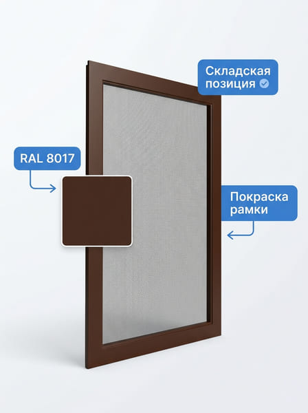 Покраска москитной сетки RAL 8017