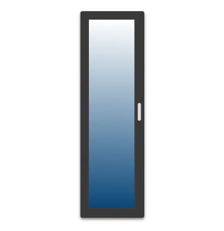 Пластиковая дверь  со стеклом в пол