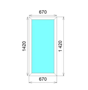 Окно ПВХ VEKA SoftLine 70 0. Лам. наруж.