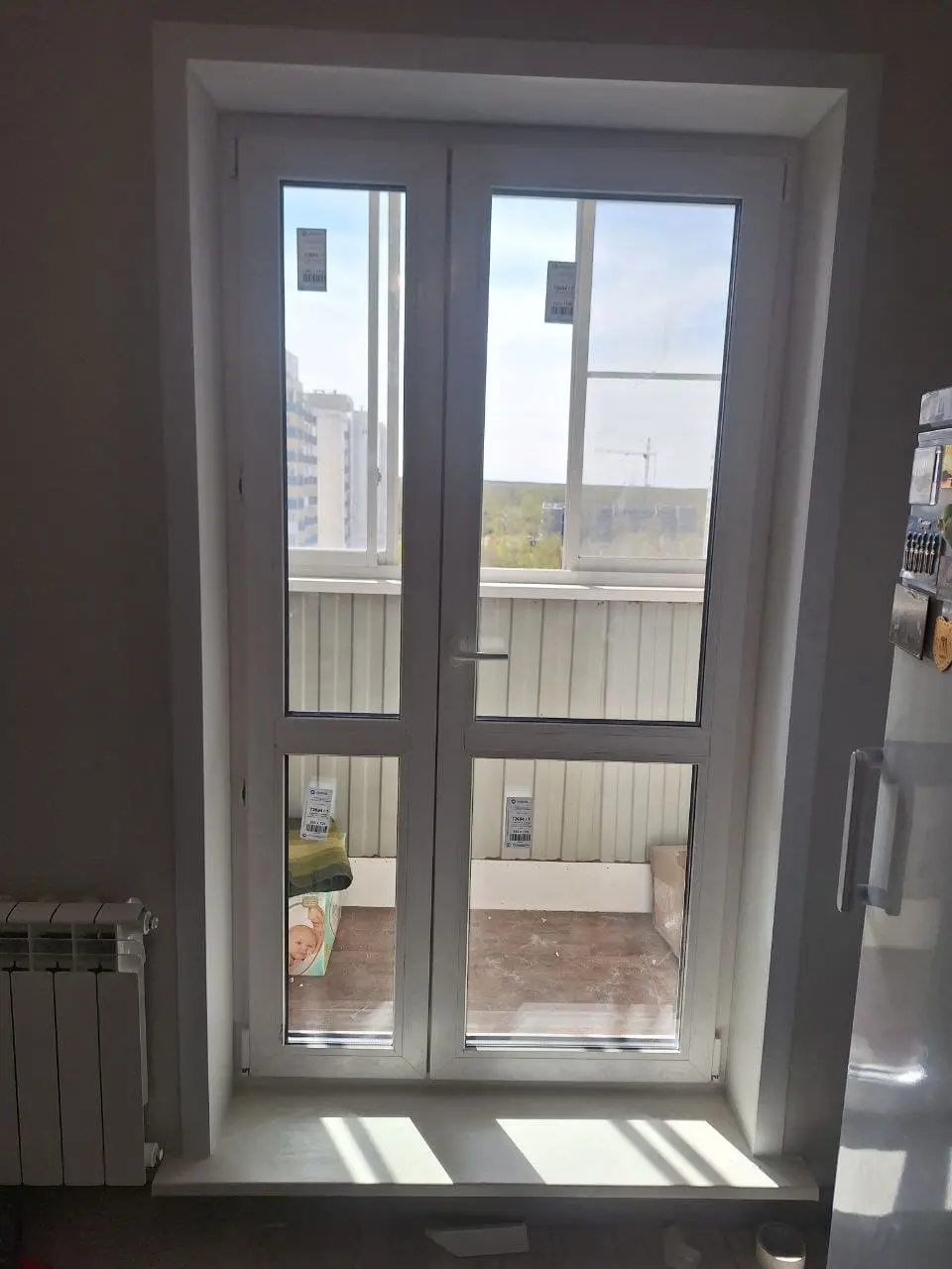 Пластиковая двойная дверь VEKA SoftLine 82